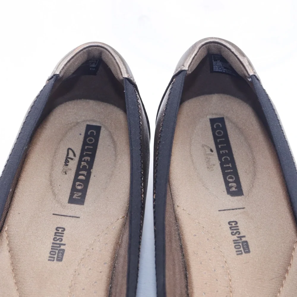 Clarks Shoes Womens Kinzie Light Ballet Flat Size 9 M Bronze Tan Comfort Cap Toe